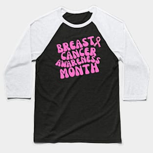 Retro Breast Cancer Awareness Month Baseball T-Shirt